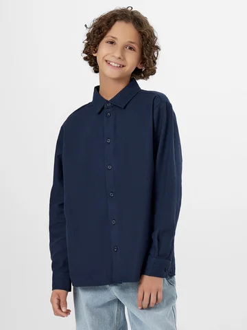 Рубашка для мальчиков темно-синяя