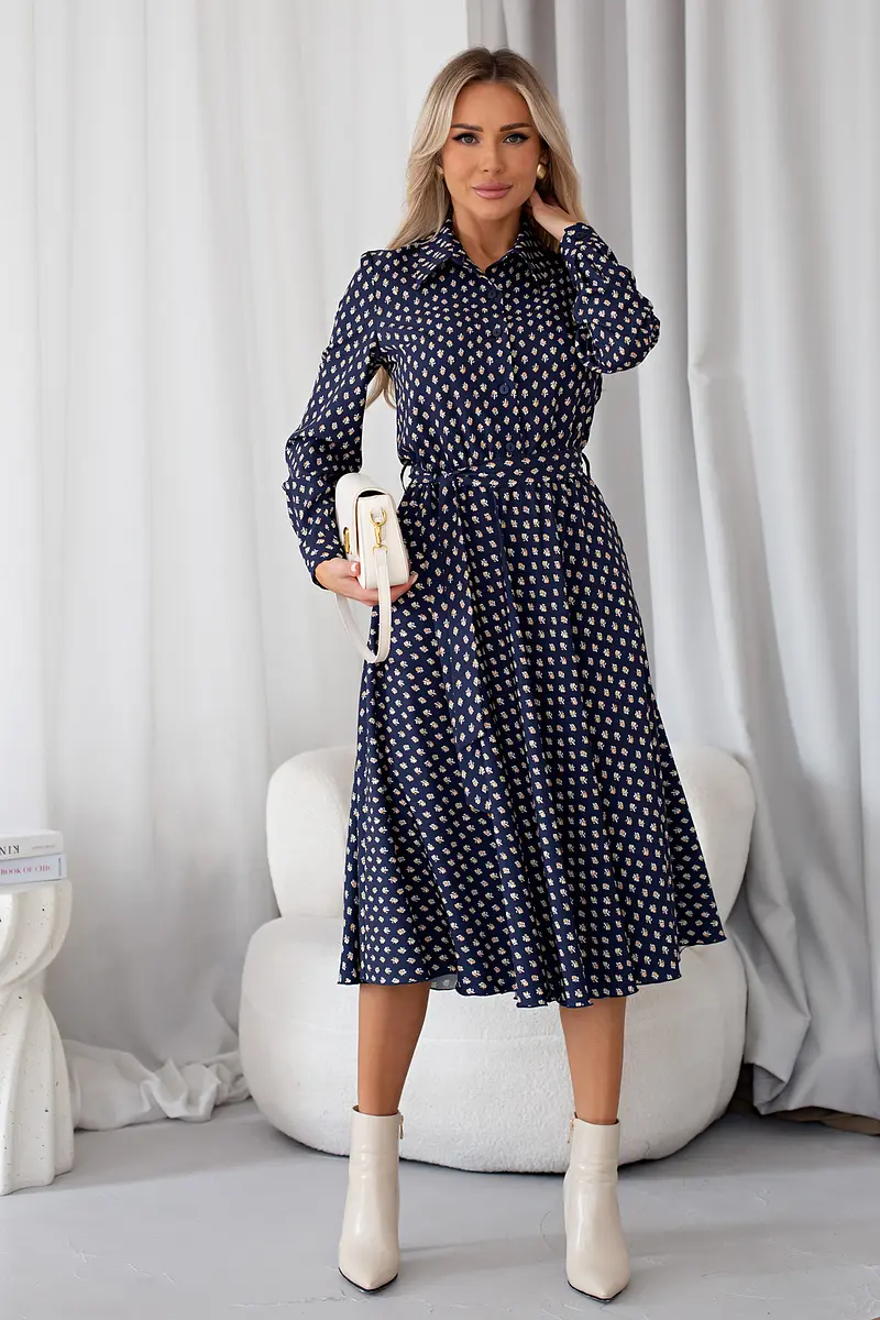 

Платье, Синий;синий/цветы