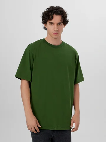 Футболка мужская зеленая с обработкой эй