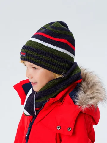 Комплект трикотажный шапка снуд