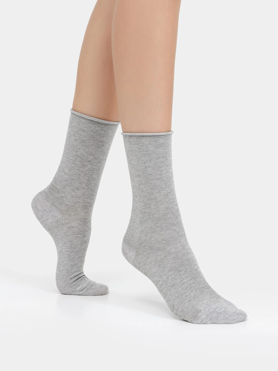 

Женские высокие носки в цвете серый меланж, Серый;серый меланж