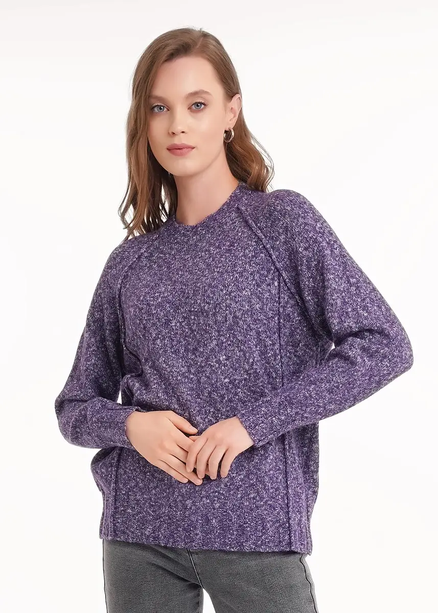 

Джемпер, Фиолетовый;меланж т.фиолетовый