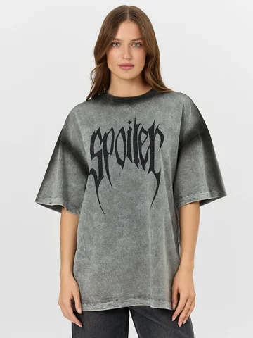 Футболка женская черная с обработкой эйс