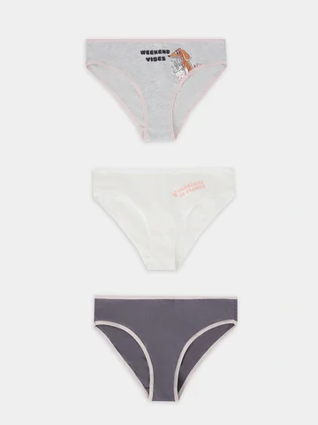 Трусы для девочек в наборе, 3 шт