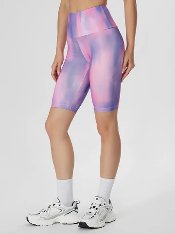 Велосипедки женские фиолетовые с обработ