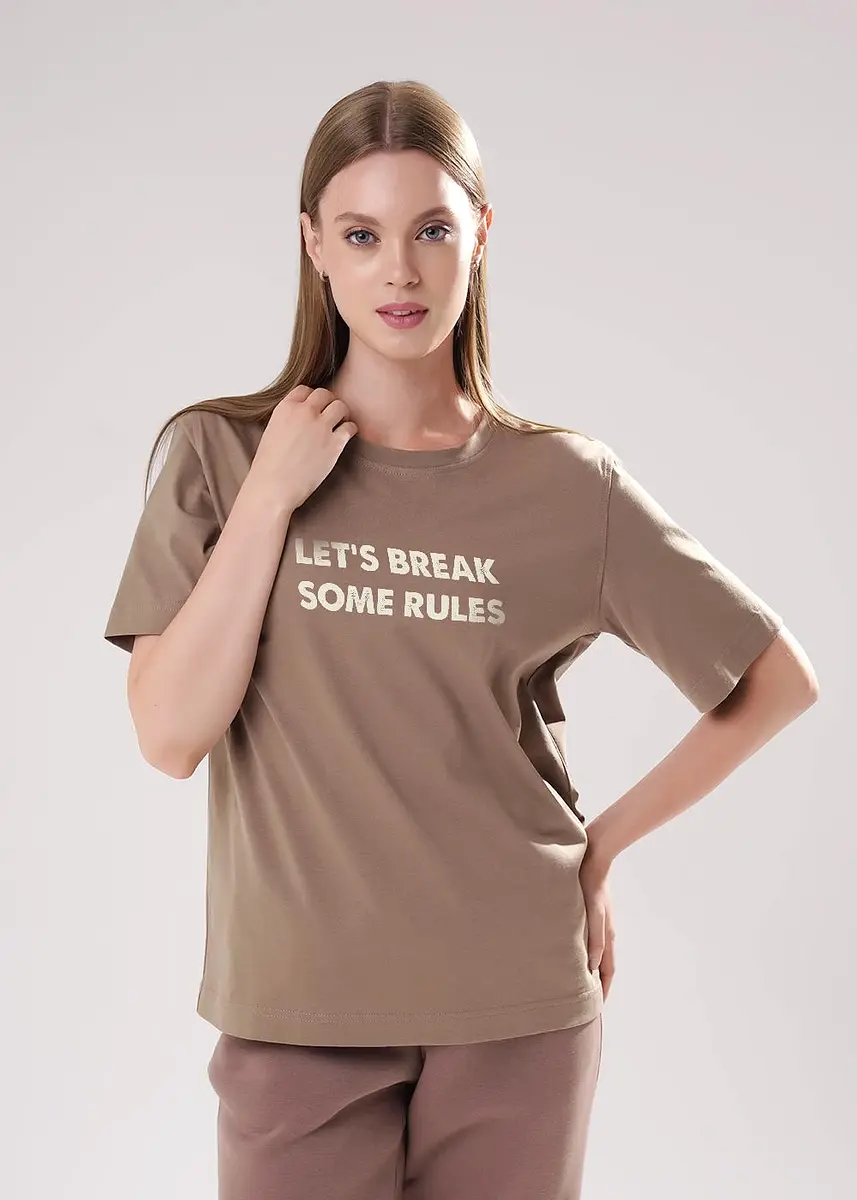 

Футболка, Бежевый;кофейный