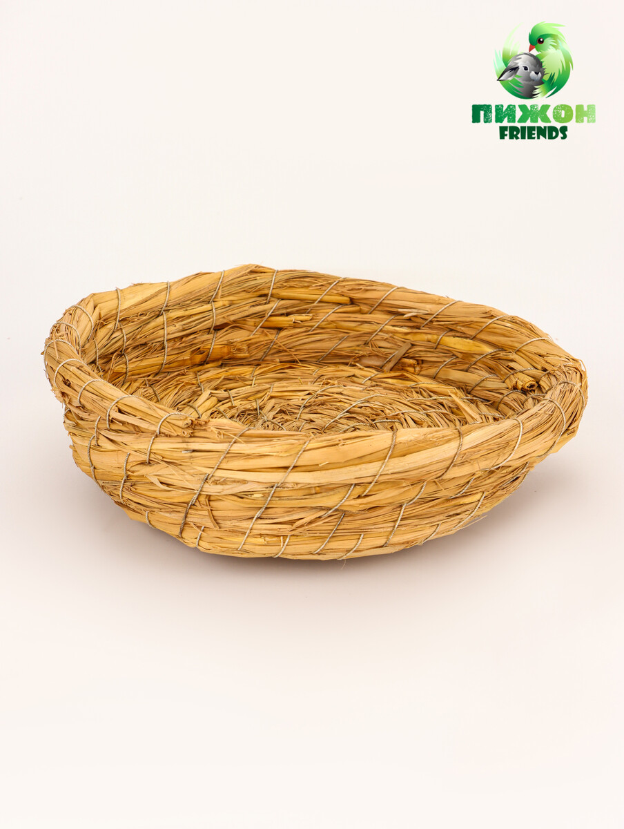 

Гнездо для птиц плетеное, 20.5×4 см, солома