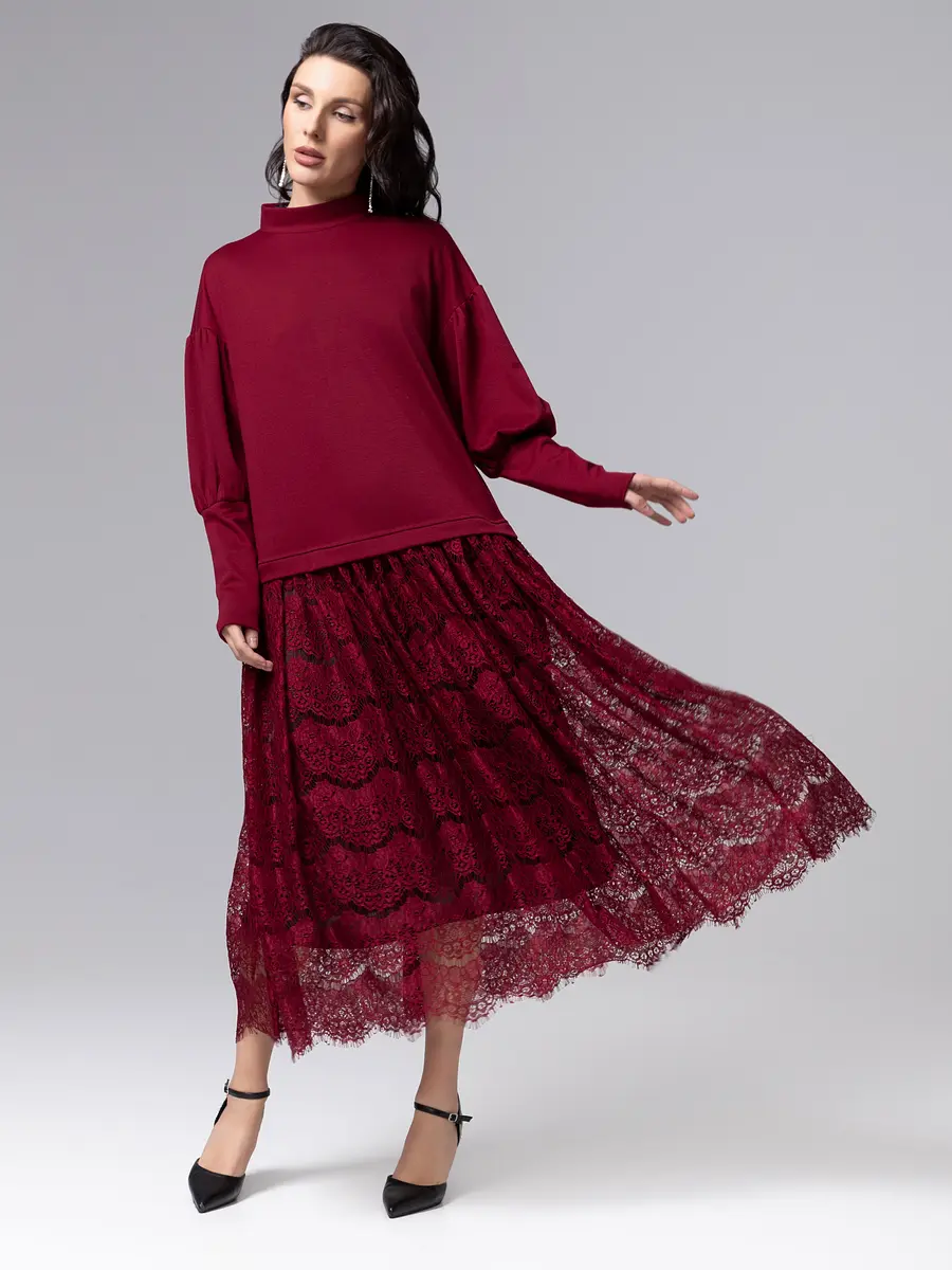 

Платье, Бордовый