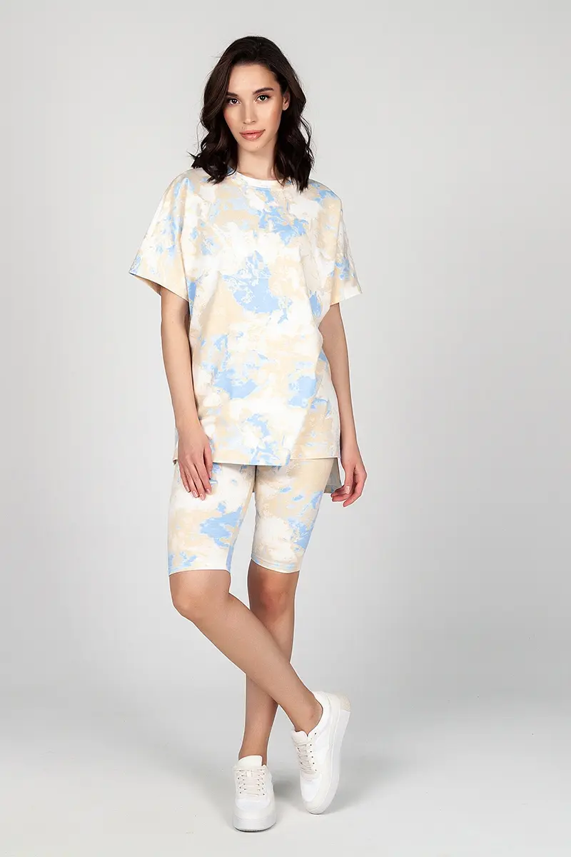 

Леггинсы, Голубой;тай-дай/голубой