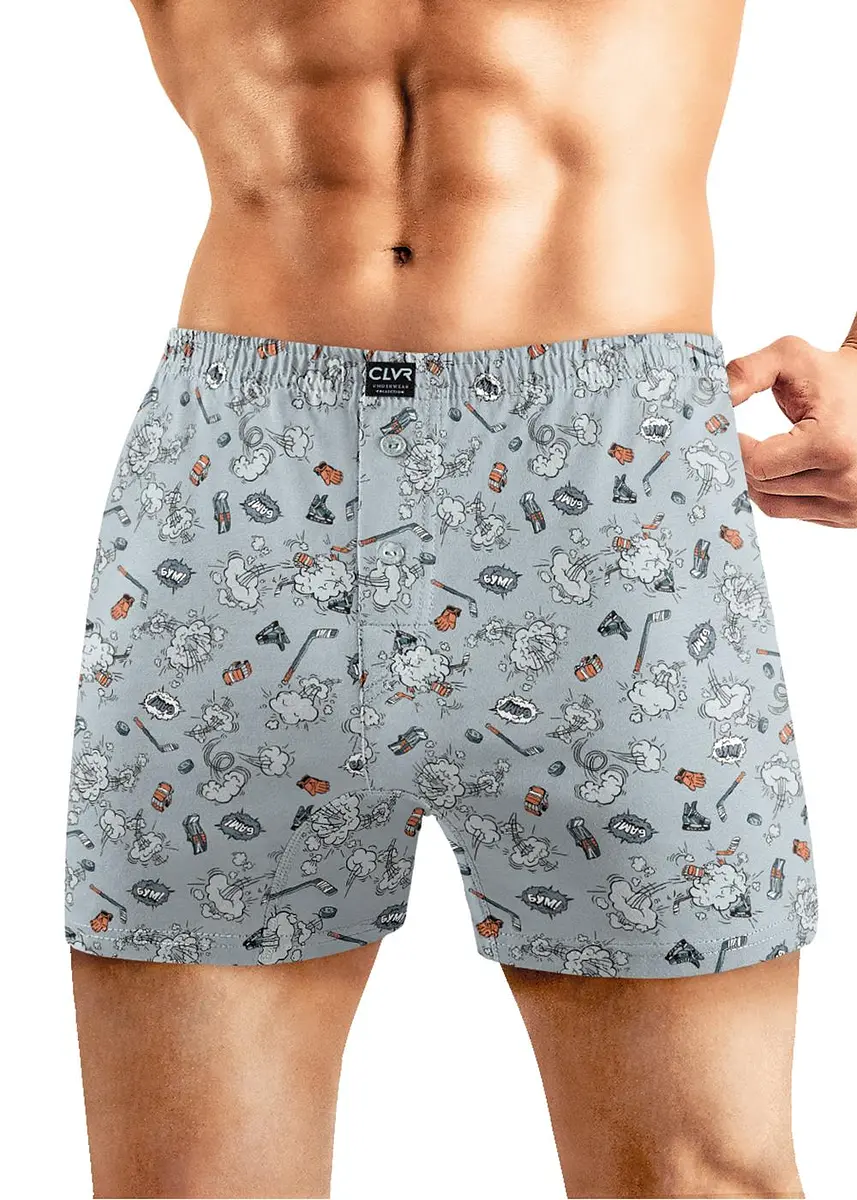 

Трусы, Серый;св.серый/т.бирюзовый