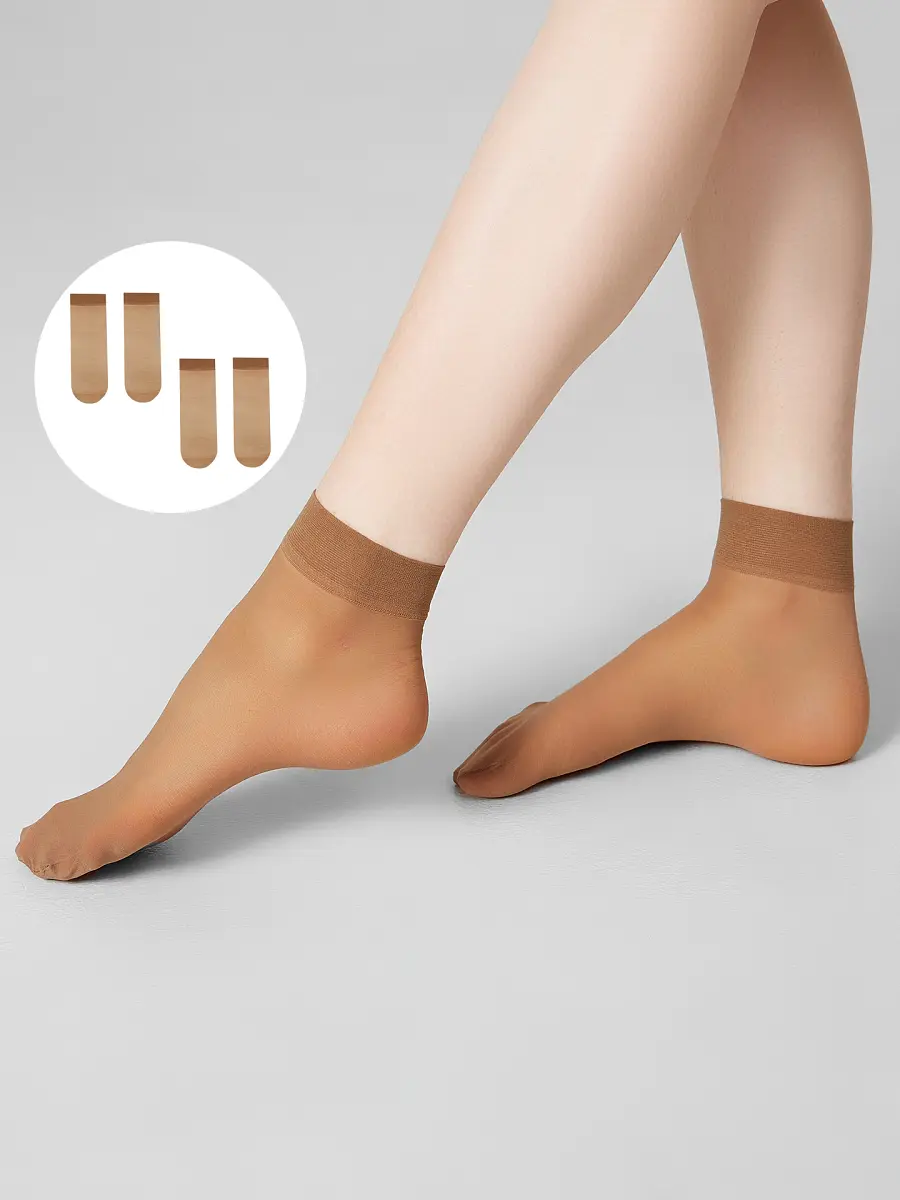 

Носки женские (2 пары), Бронзовый;бронзовый-2/