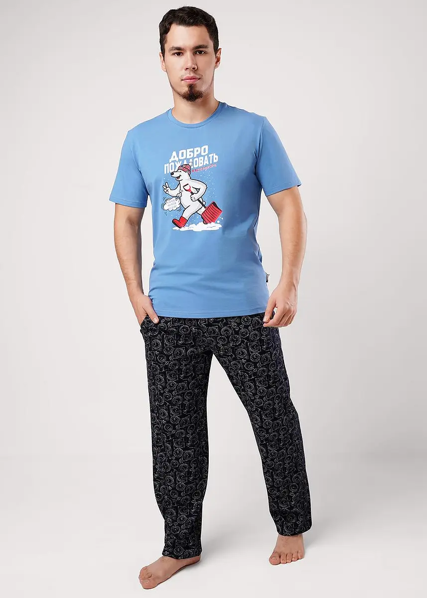 

Брюки, Черный;т.синий/серый