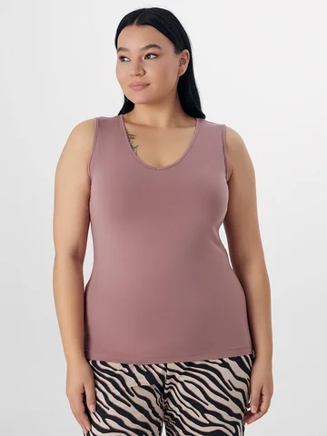 Майка бельевая женская коричневая