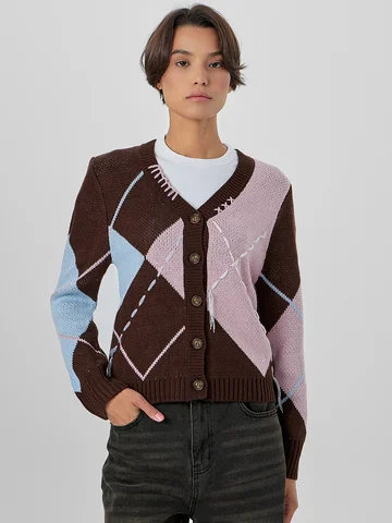 Кардиган женский коричневый