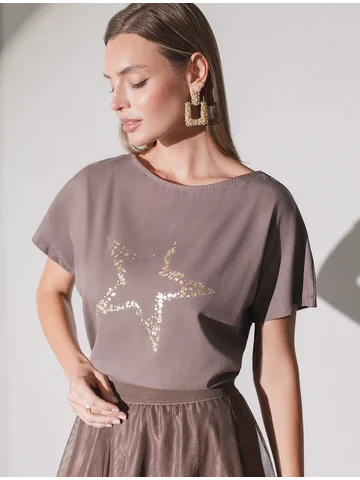 Футболка кофейный VILATTE