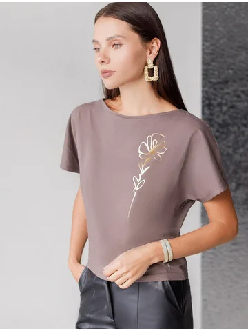 Футболка кофейный VILATTE