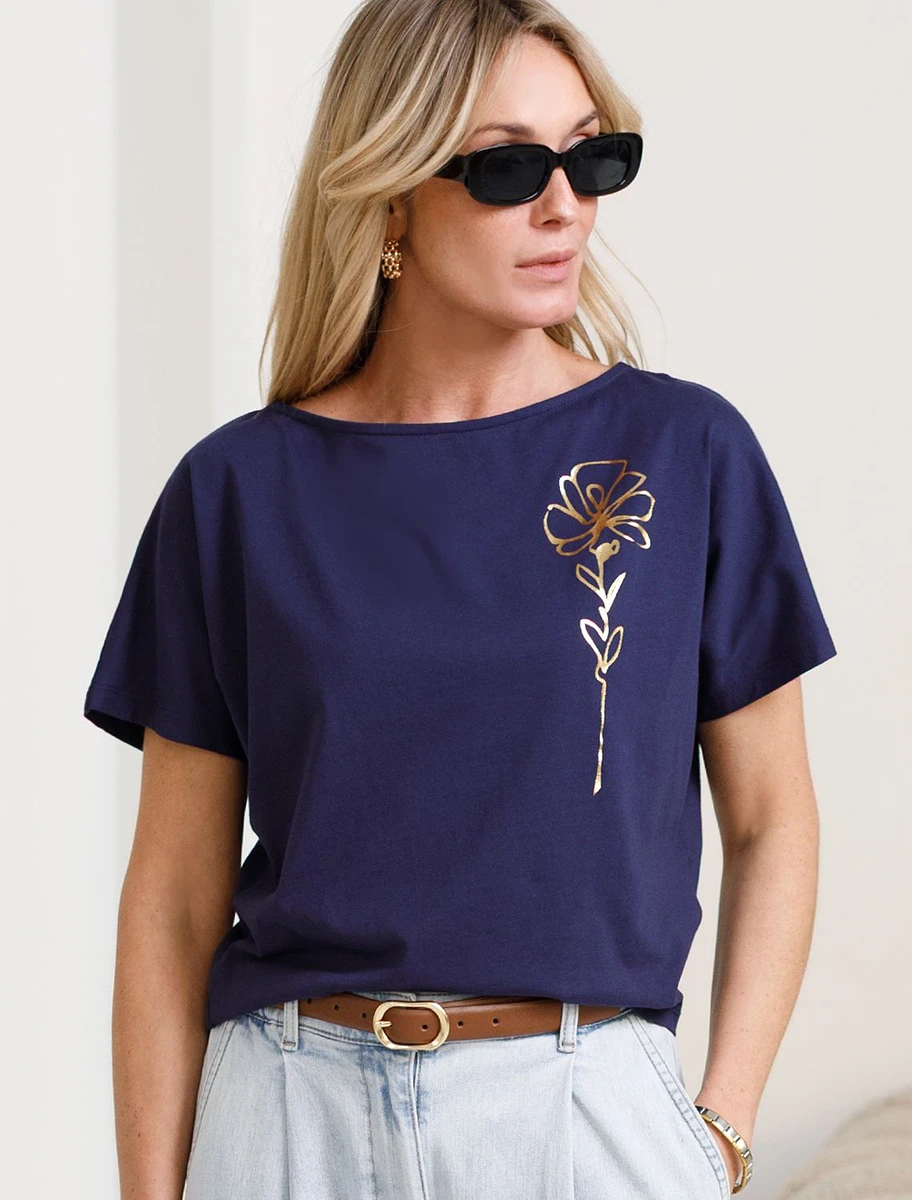 

Футболка, Синий;т.синий_цветок