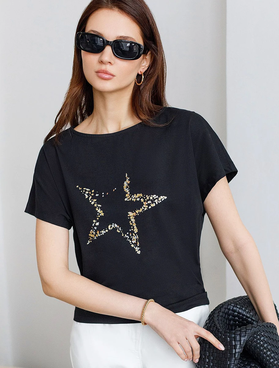 

Футболка, Черный;черный_star