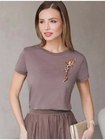 Футболка кофейный VILATTE