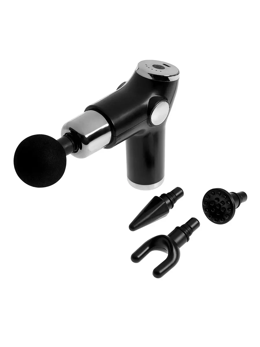 

Массажер для тела lem-02, перкуссионный, 4 насадки, 6 режимов, 1800-3200 об/мин, Черный