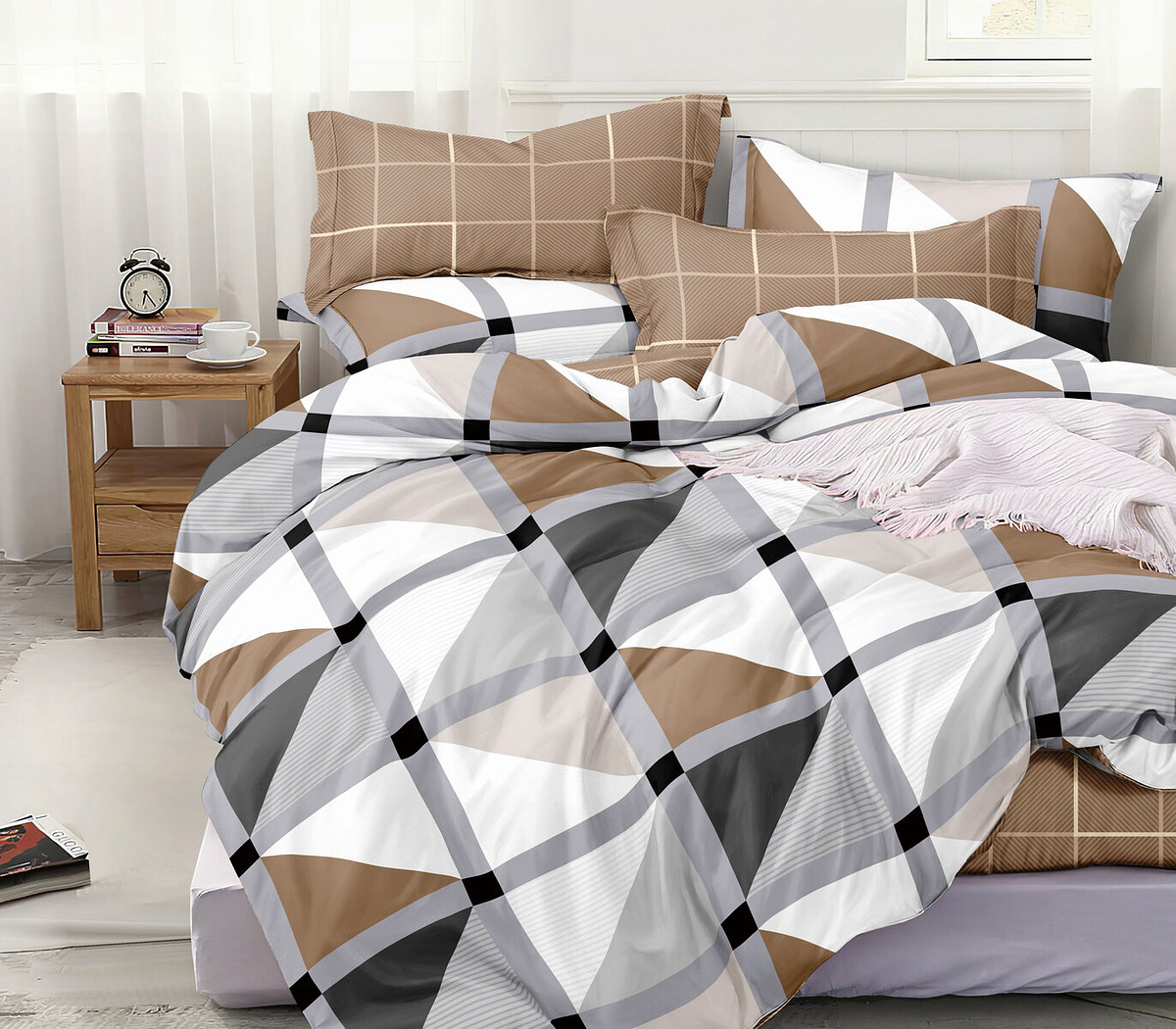 

Постельное белье 2-х сп (2 нав. 50х70), Разноцветный