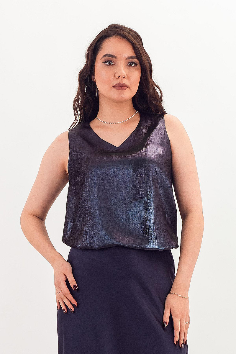 

Майка, Синий;темно-синий с блеском / черный