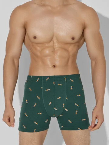 Трусы мужские боксеры удлиненные зеленые