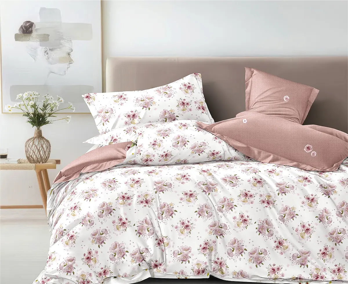 

Постельное белье  с простыней на резинке, Белый