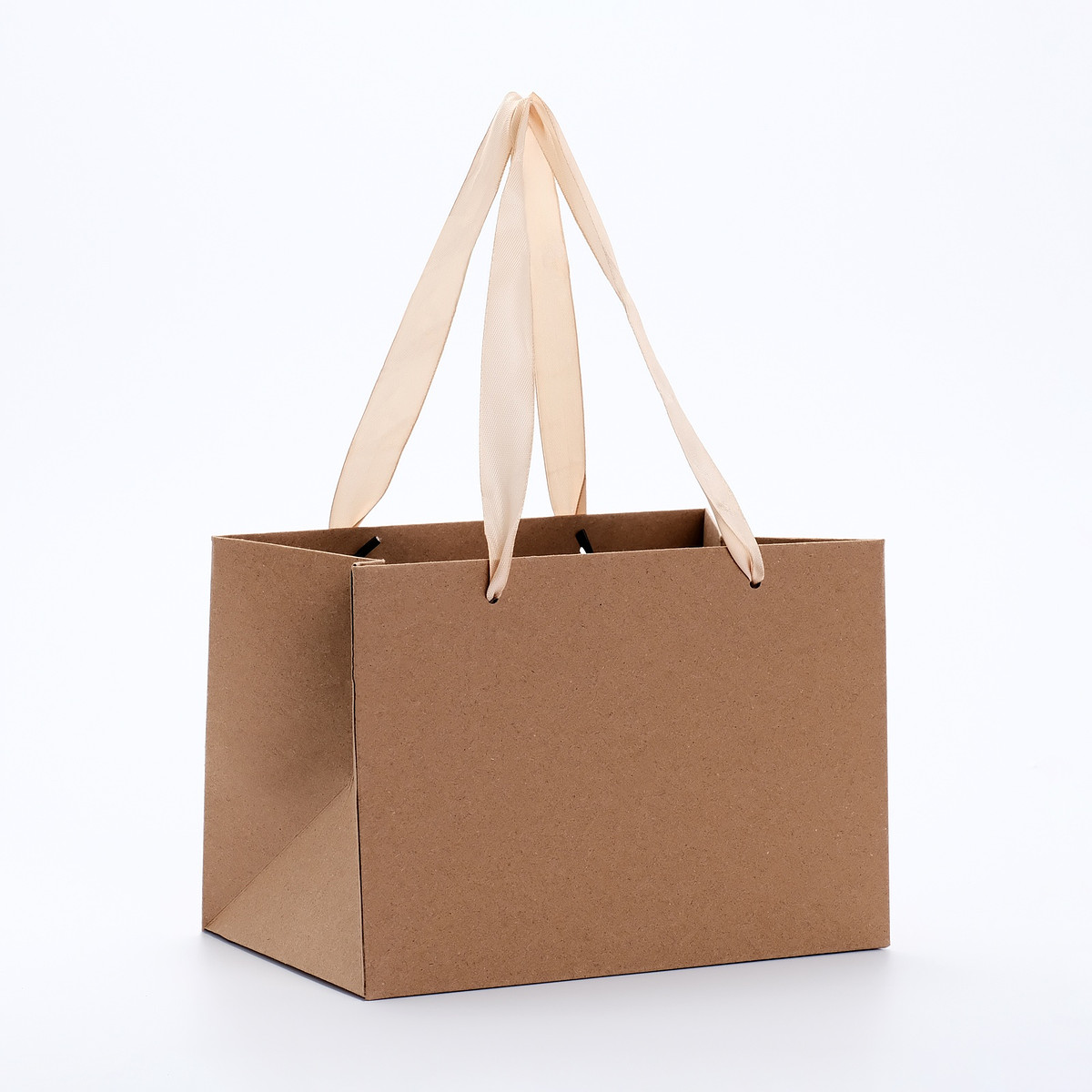 

Пакет подарочный с широким дном 20×14×13.2 см, крафт, Коричневый