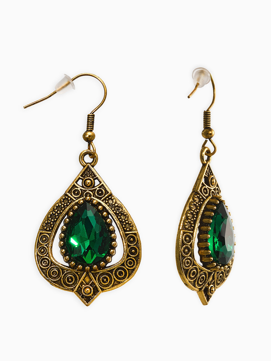 

Серьги со стразами, Зеленый