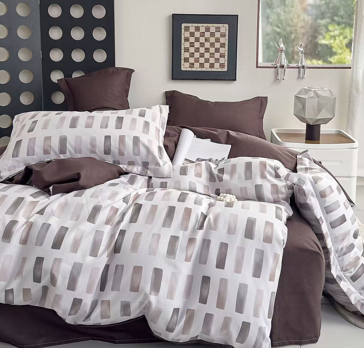 

Постельное белье  с простыней на резинке, Разноцветный