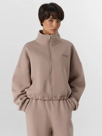 Толстовка женская бежевая на молнии