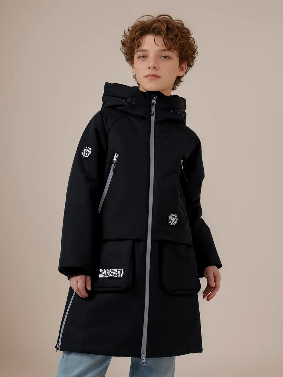 

Куртка демисезонная осенняя детская мембранная, Черный