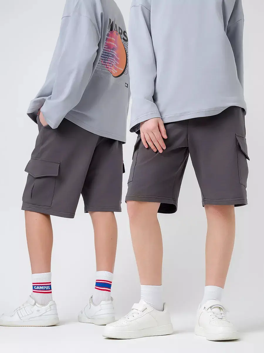 

Шорты спортивные подростковые, Серый