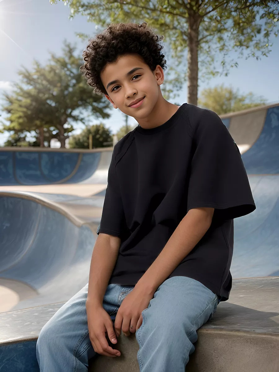 

Футболка свободная оверсайз, Черный