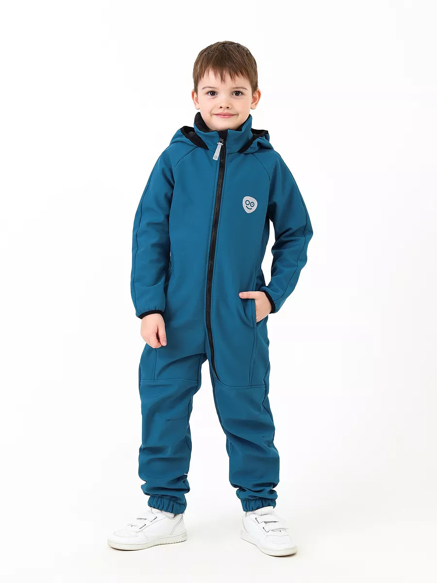 

Комбинезон демисезонный софтшелл, Зеленый;черный