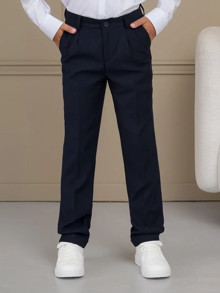 

Брюки школьные классические со стрелками, Синий