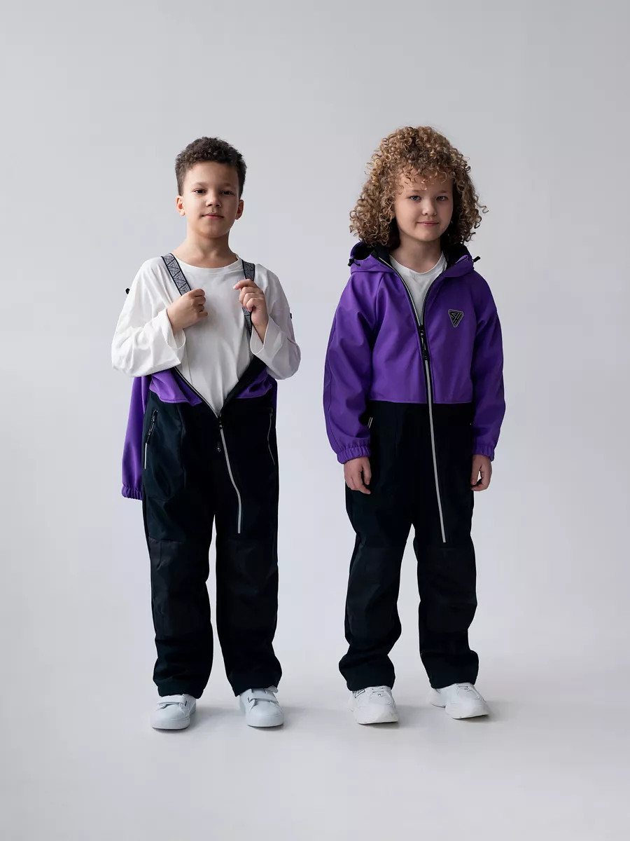 

Комбинезон софтшелл демисезонный, Фиолетовый;черный