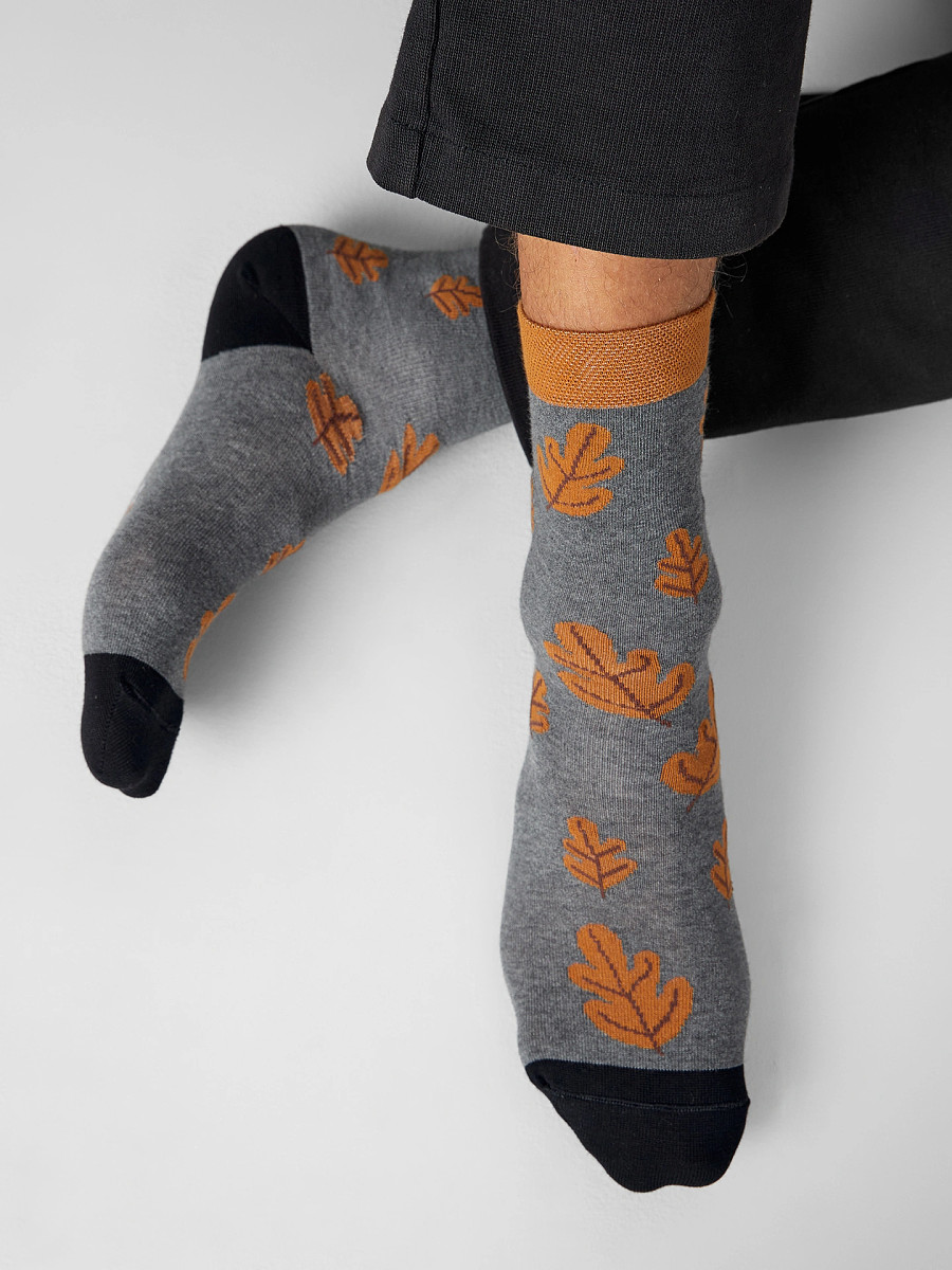 

Носки мужские, Серый;т.серый меланж