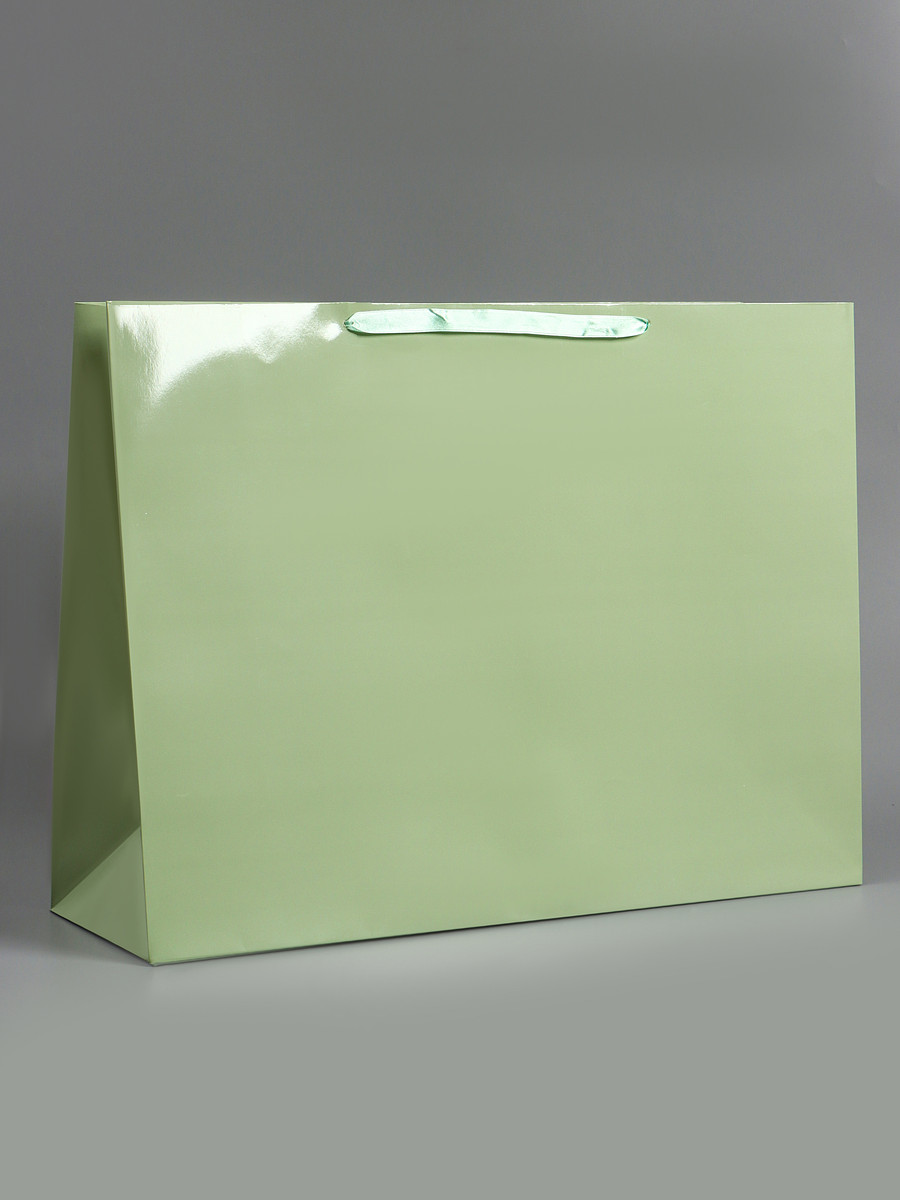 

Пакет подарочный ламинированный горизонтальный, Зеленый