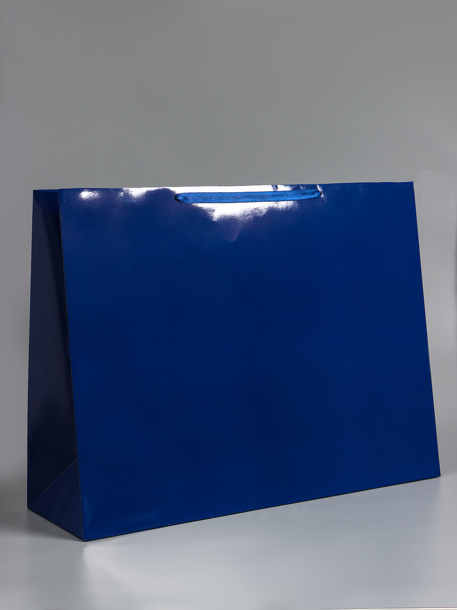 

Пакет подарочный ламинированный горизонтальный, Синий