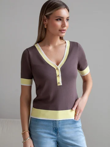 Джемпер кофейный VILATTE