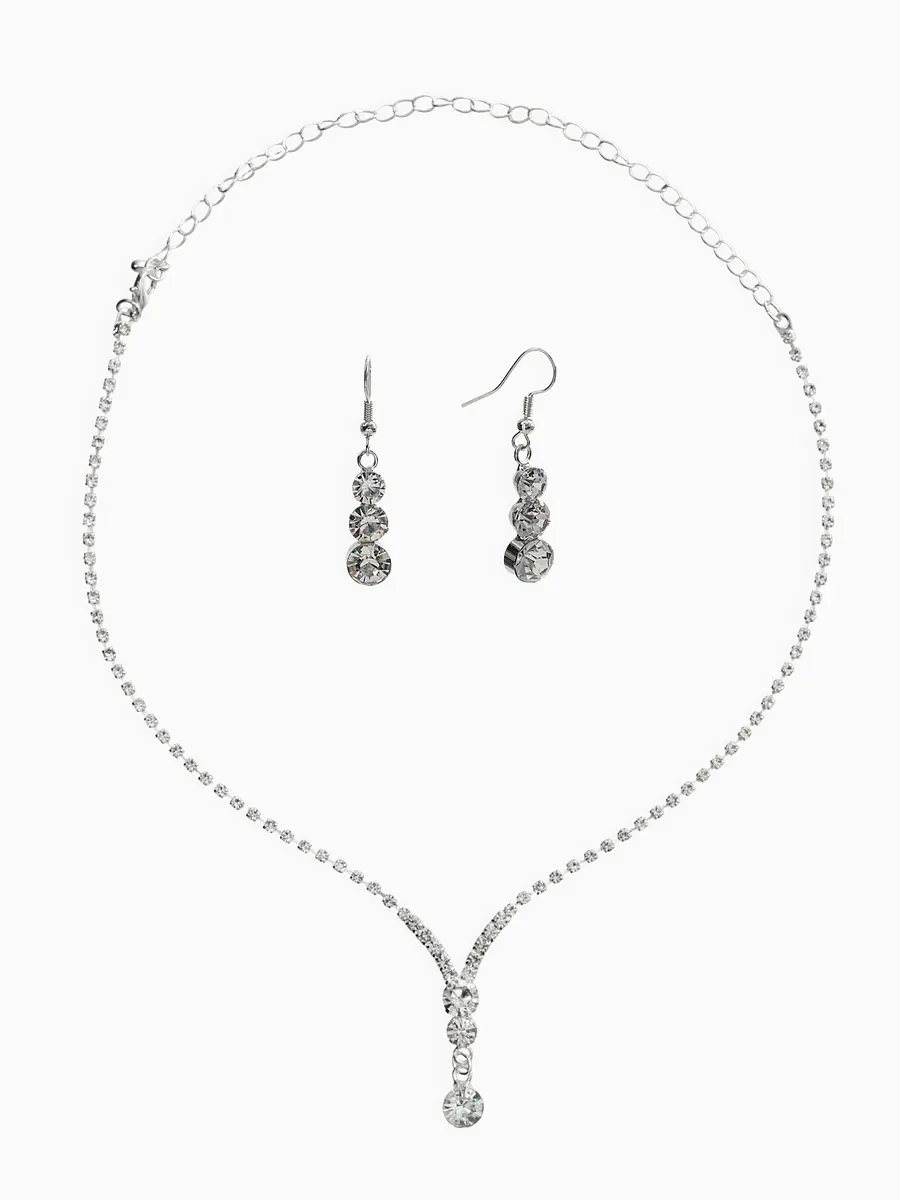 

Набор 2 предмета: серьги, колье, Белый