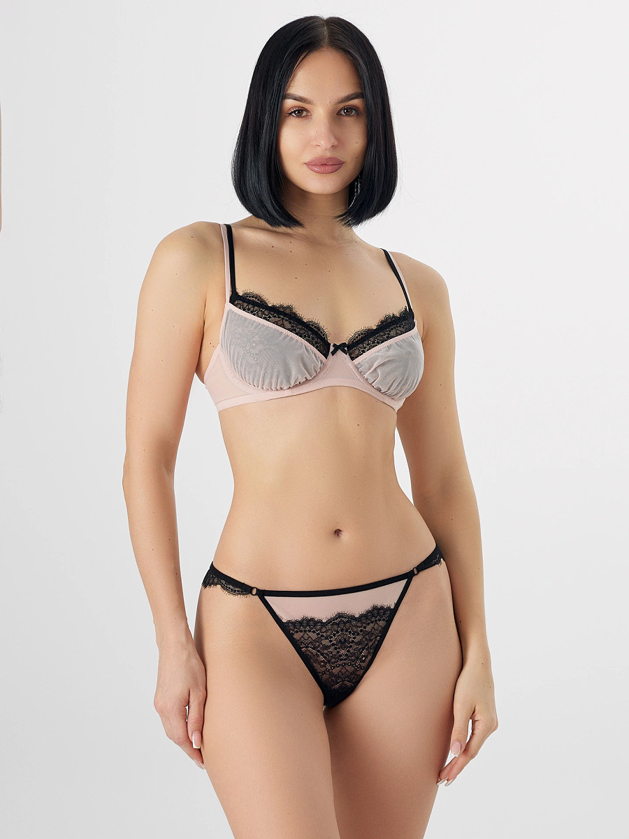 

Трусы женские, Черный;персиковый румянец1