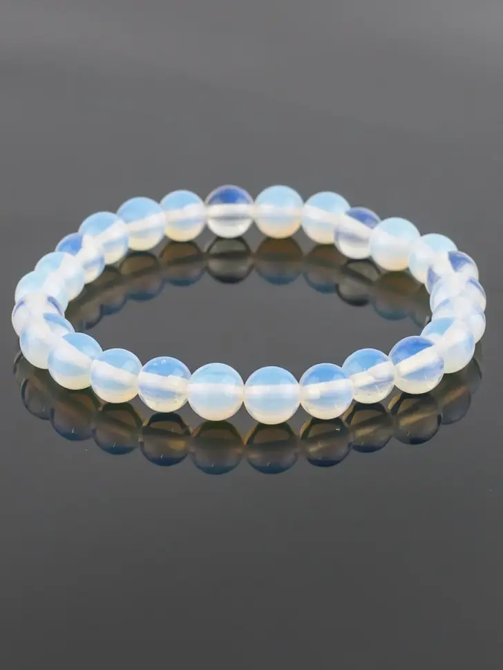 

Браслет камень, Белый