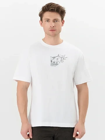 Футболка мужская белая с надписью