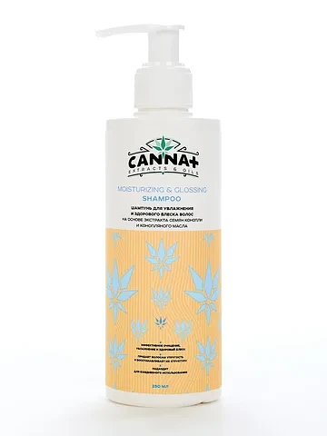 Разглаживающий шампунь для блеска CANNA+