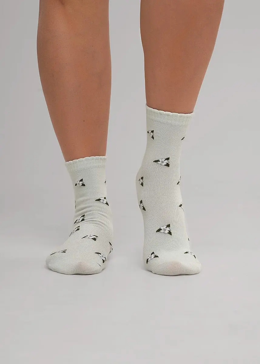 

Носки, Белый;св.зеленый