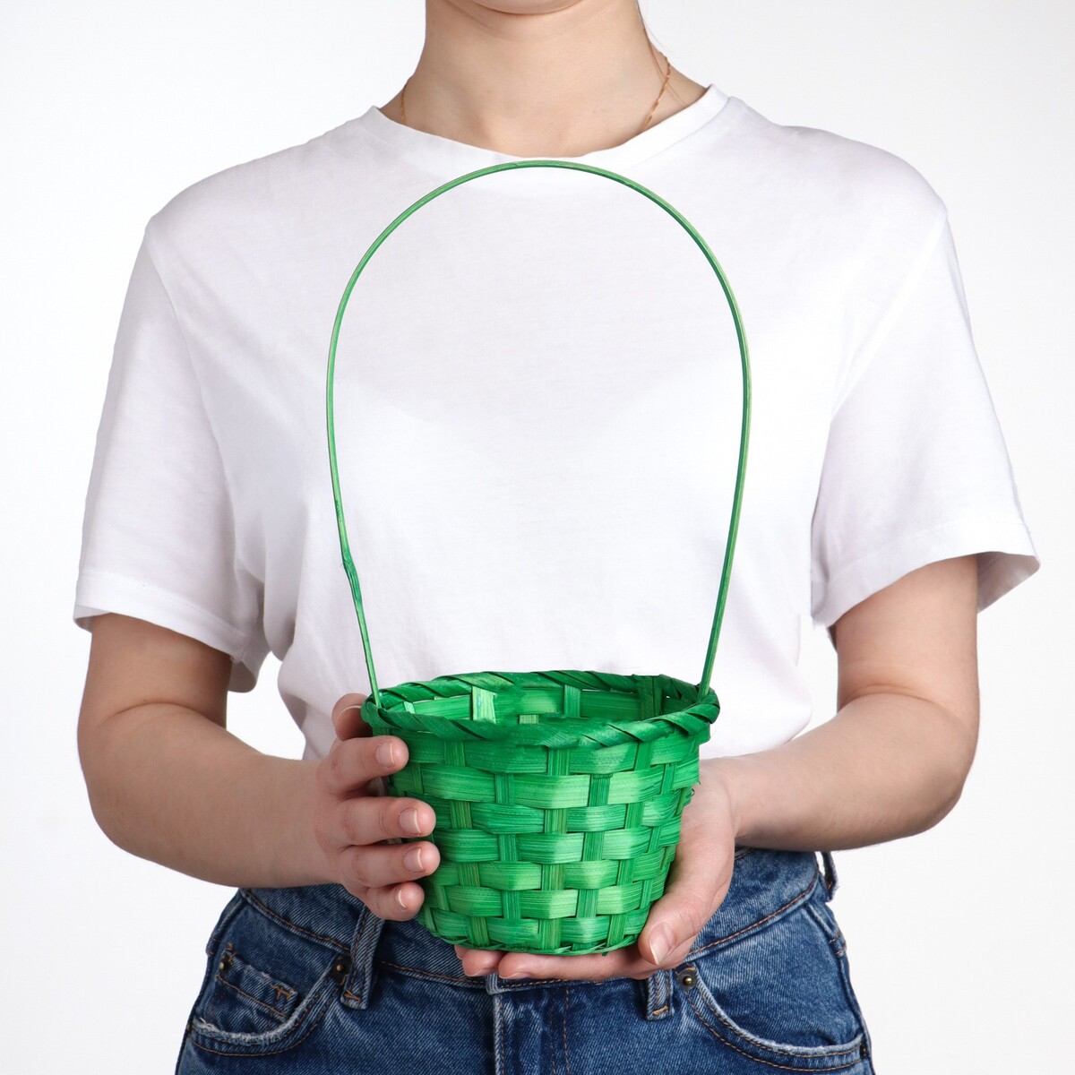 

Корзина плетеная, бамбук, fiji, зеленый