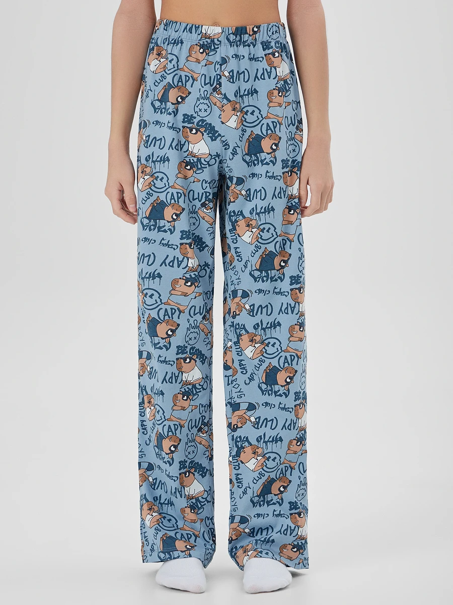 

Брюки для мальчиков домашние, Крутые капибары на голубом